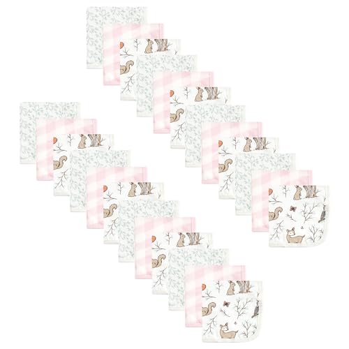 Image of Hudson Baby Unisex Baby 24Pc Cotton Muslin Washcloths, Enchanted Forest, One Size