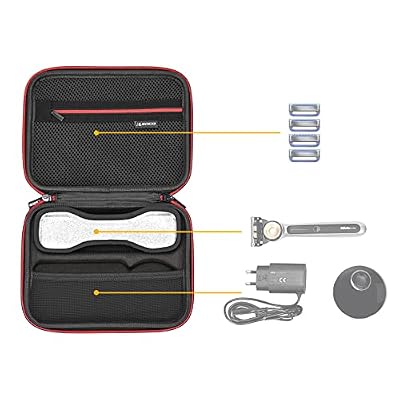 RLSOCO Carrying Case Compatible With Gillette Heated Razor for Men | Compact Design with YKK Zipper & Scratch Protection (Black)