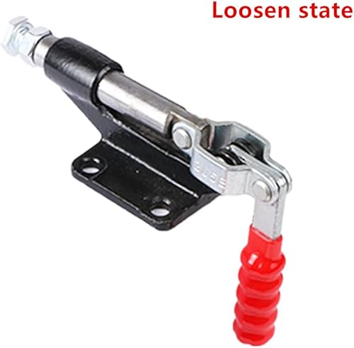 Miniatura 5 de Abrazadera de palanca de empuje y tracción de 90 grados, capacidad de 500 libras, carrera de émbolo de 1.260 in, abrazadera ajustable de liberación