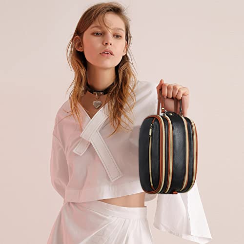 Telena Bolsa de Higiene Pessoal de Viagem Bolsa de Maquiagem Cosmética para Mulheres Impermeável Cou