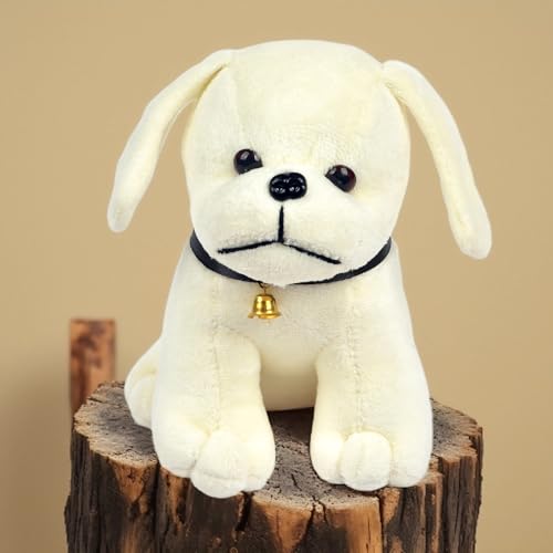 Image of Babique Bell Dog Stuffed Plush Animal | Teddy Bear Soft Toy |Ideal for Birthdays & Special Occasions Girls /Boys, Baby Kids -White