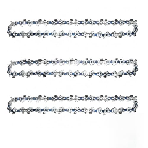 3-Pack 6 Zoll Kettensäge Kette Mit 36 Treibgliedern und 1,1 mm Stärke, Sägekette Mini 1/4-043 6 Zoll Aus 65Mn Stahl , Ersatzkette für Akku Mini Kettensägen zum Holzschnitt Astschnitt und Gartenarbeit