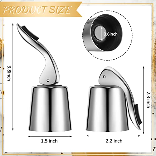 16 Pack Wine Bottle Stopper Stainless Steel Champagne Stoppers Wine Bottle Plug With Silicone Reusable Wine Saver Leak Proof Wine Topper Bulk Seal For Beer Wine Lover Gifts Accessories Cork #TOP1