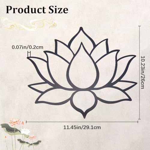 CREATCABIN Mandala Lotus Acrylic Mirror Wall Stickers Flower 3D Mirror Decals Black Art Mural Wall Stickers Decor Self-Adhesion Removable for Living Room Bedroom Home 11.5 x10.2Inch by CREATCABIN - Used condition - Image 2