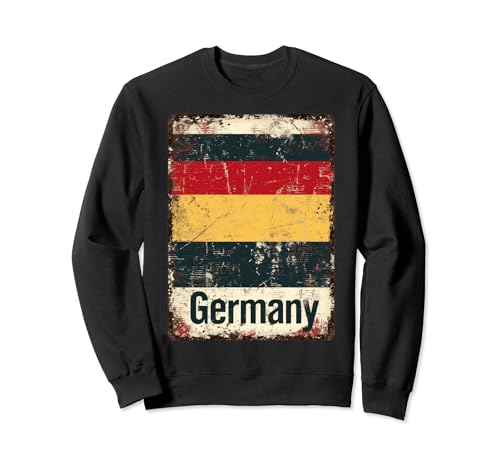 Bandera de Alemania Retro Signo Vintage Recuerdo Viaje Sudadera
