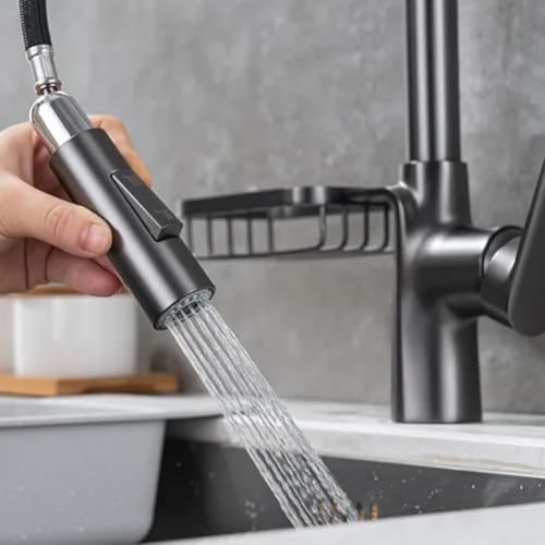 Robinet mitigeur de cuisine chromé au design épuré durable