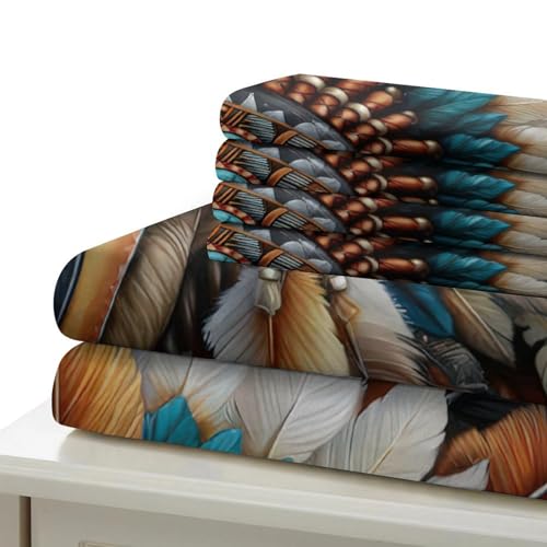 Parure de lit 200x200 en microfibre résistante au design imprimé 3D - 7