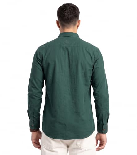 Image of Amazon Brand - INKAST Men Solid Cotton Shirt | Casual Wear | Basic Essential Plain Everyday & Office Wear | Full Sleeve | Regular Fit