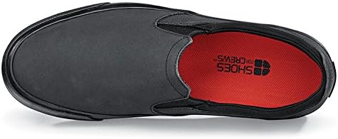Miniatura 5 de Shoes for Crews Ollie II, Mens, Women's, Unisex Slip Resistant Work Shoe Sneaker, Black Leather or Red Canvas