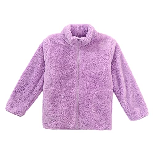 Manteau à fermeture éclair enfants filles garçons en polaire