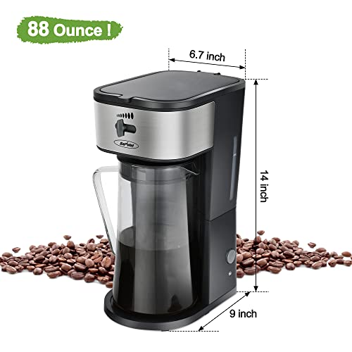 Sunvivi-3-Quart-Iced-Tea-Maker-with-Glass-PitcherIce-Tea-Maker-with-Infusion-Pitcher-for-HotCold-WaterIced-Coffee-Maker-for-Ground-Coffee-with-Strength-SelectorStainless-SteelBlack Sunvivi-3-Quart-Iced-Tea-Maker-with-Glass-PitcherIce-Tea-Maker-with-Infusion-Pitcher-for-HotCold-WaterIced-Coffee-Maker-for-Ground-Coffee-with-Strength-SelectorStainless-SteelBlack