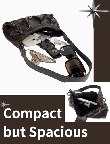 Vintage Purses For Women Small Shoulder Bag Mini Leather purse Y2K Hobo bags3