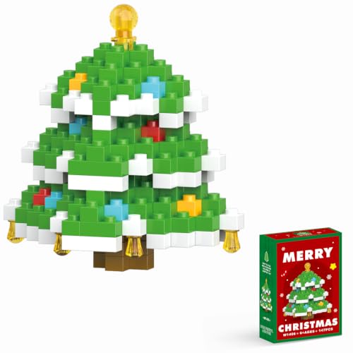 Image of Christmas Tree Building Micro Blocks Set Compatible with Lego Christmas Advent Calendar 2026 Stacking New Toys Holiday Present Box New Year Xmas Gifts for Kids and Adults (Christmas Tree)