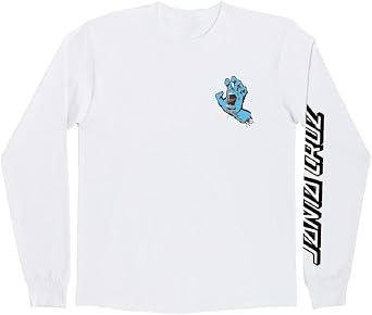 SANTA CRUZ Mens Long Sleeve T-Shirt Screaming Hand Skate L/S T-Shirt