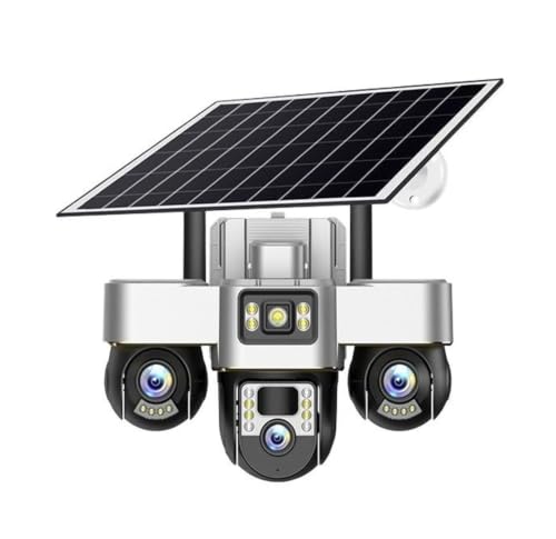 4G Solar PTZ Security Camera Triple Lens Outdoor - Detailed View
