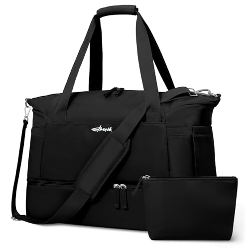 Gym Bag for Women Personal Item Travel Bag with Shoes Compartment Weekender Overnight Duffel Bag with Wet Pocket Carry On Bag for Women Travel Gym Weekend