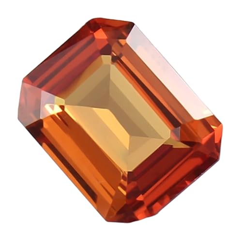Saphir orange de Ceylan naturel d'exception, gemme radiant 10x8mm