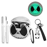 Picture of Compatible with Samsung Galaxy Buds 3 Case&Galaxy Buds 3 Pro Case with Cleaner kit&Panda Keychain [Glow in The Dark], Soft Silicone Cute Christmas Ghost Cases for Samsung Galaxy Buds 3/Buds 3 Pro Case