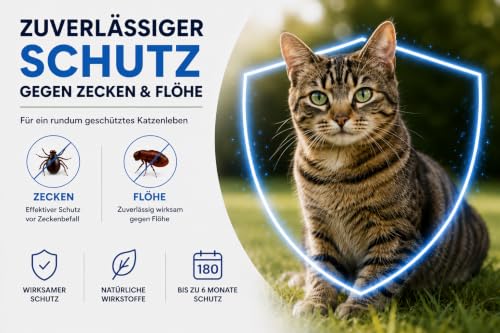 Animal Vita® Spot On Natürlicher Zeckenschutz für Katzen [6 Monate zuverlässiger Schutz] Natürliches Zeckenmittel für Katzen - Repellent… – Ansicht 2