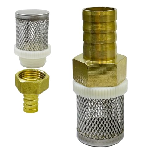 Image of Stainless steel filter copper tube joint 16mm diameter hose connection, garden, swimming pool, fish tank hose filter, Suction Strainers Used to Remove Debris and Reduce Solid Entry(16mm)