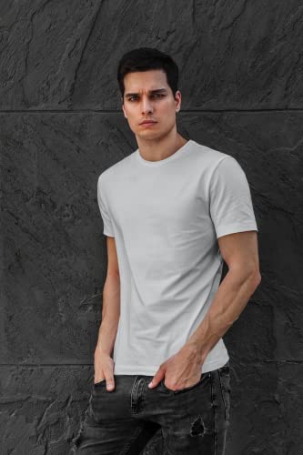 Image of Amazon Brand - Nora Nico Mens 100% Cotton Round Neck Half Sleeve Plain T-Shirt Pack of 3
