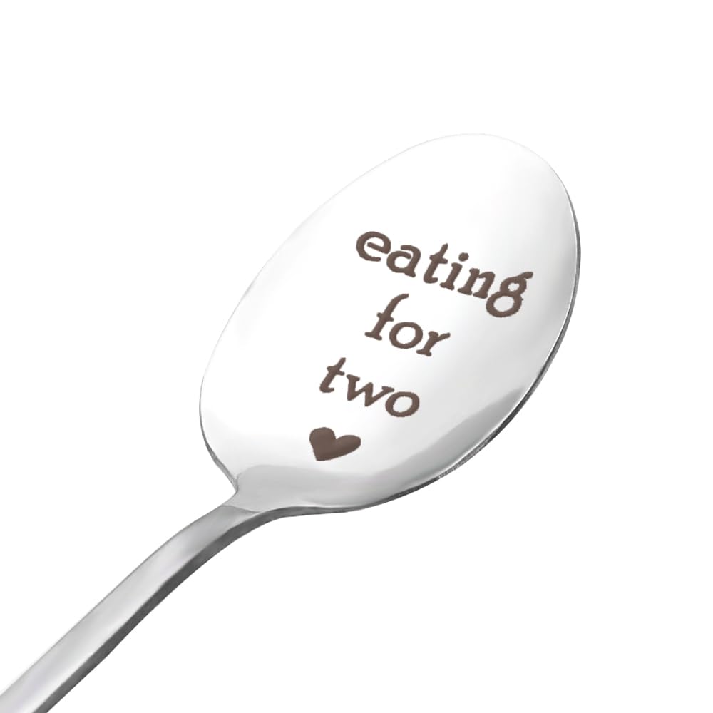 Pregnancy Mothers Day Gifts for New Mum Mother Eating for Two Gift for Pregnant Mom Birthday Gifts for Mom Mum to Be Baby Announcement Gifts for Mummy Pregnancy Gifts for Mum Expecting Gift Spoon