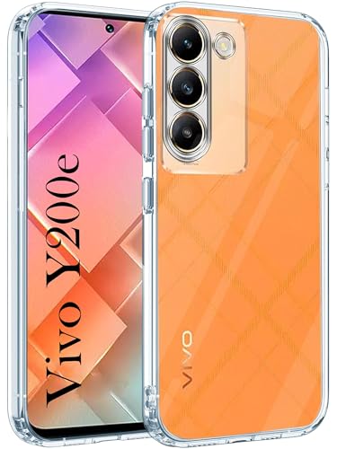Image of Jkobi Back Case Cover for Vivo Y200e (Silicone Clear Shockproof Case | Camera Protection | Soft and Flexible)