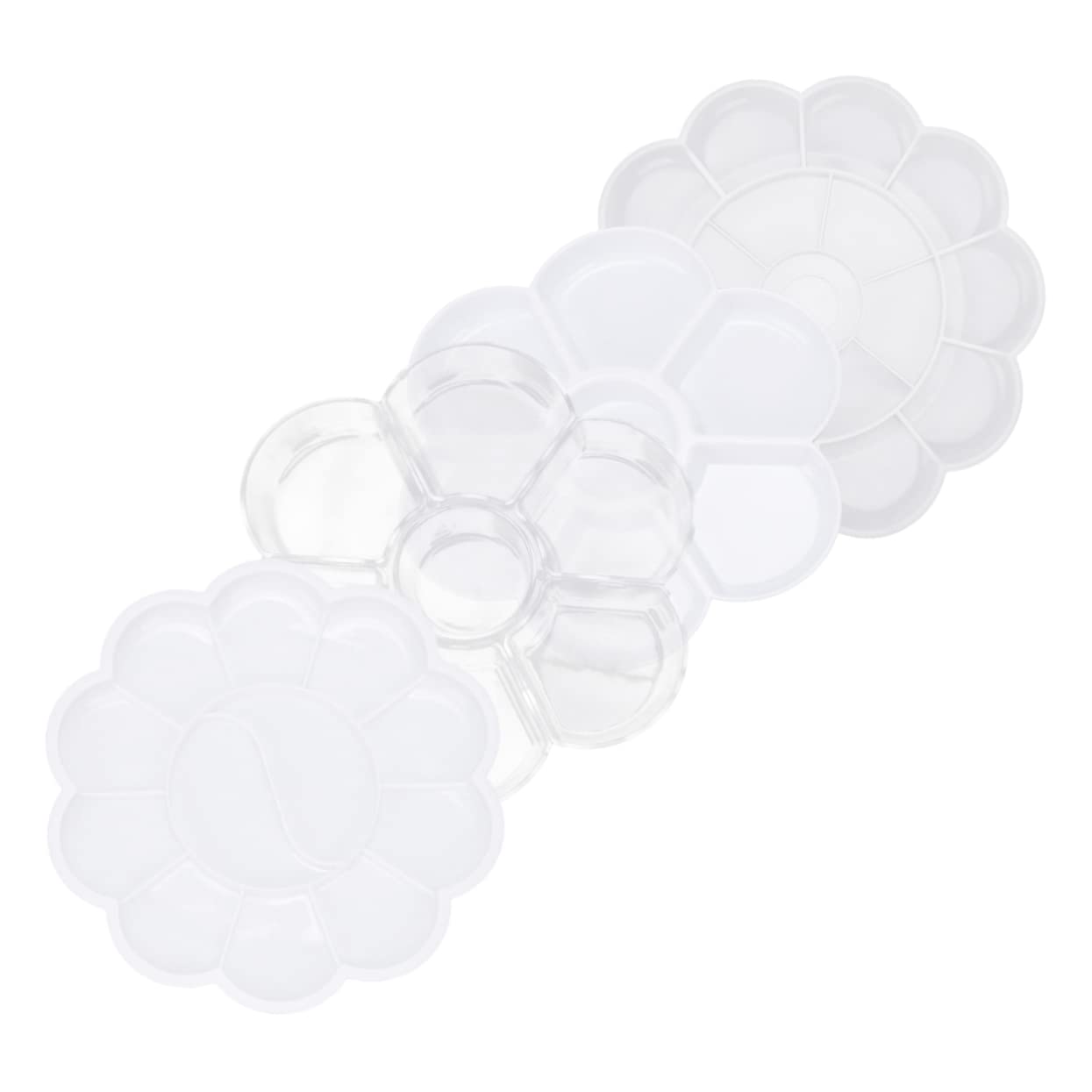 Angoily 4Pcs Portable Color Mixing Tray for Art and Painting Durable Paint Board Easy to Clean for Home School Professional Artists