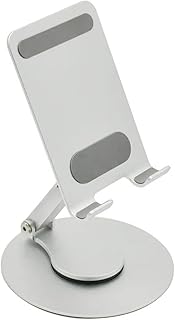 McStorey 360° Döner Telefon Tablet Standı – iPad, iPhone, Android ve Tüm Cihazlarla Uyumlu Ayarlanabilir Masaüstü Tutucu | Yüksek Stabilite, Çok Açılı Görüntüleme Gümüş