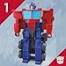 Transformers 1-Step Flip Heroes 3-Pack, 4-Inch Wheeljack, Bumblebee, and Optimus Prime Action Figures, Kids Easter Toys or Basket Stuffers, Age 6+