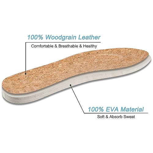 Image of Endoto Cork Insoles for Hey Dude Replacement Inserts Soles(US Size:M6 / EU Size:39)
