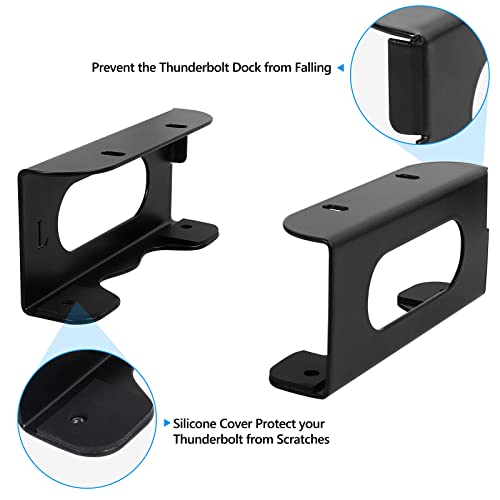 Under Desk Holder for Thunderbolt 4 Dock/Thunderbolt 3 Dock and Power Cable, Under Desk Iron Storage Rack for TS4 / TS3 Plus, No Drill, Easy Install with All Hardware Included - Cosy Home Interiors Under Desk Holder for Thunderbolt 4 Dock/Thunderbolt 3 Dock and Power Cable, Under Desk Iron Storage Rack for TS4 / TS3 Plus, No Drill, Easy Install with All Hardware Included - Image 4
