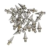 Bnineteenteam 25Pcs Wheel Rim Rivet Nut, Stylish Look, Easy Installation, Spike, Silver, ABS,