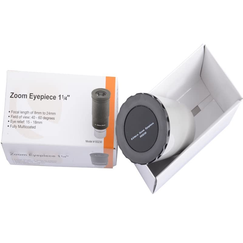 Ocular con Zoom 24 mm y Ajuste Preciso de 1,25 Pulgadas para Telescopios 2