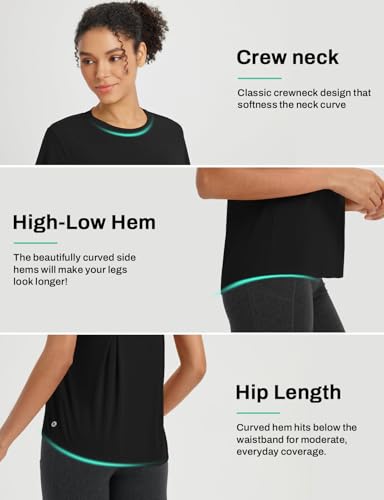 baleaf Womens Workout Tops Short Sleeve Loose Fit Yoga Athletic Shirts Lightweight Moisture Wicking Running Top4