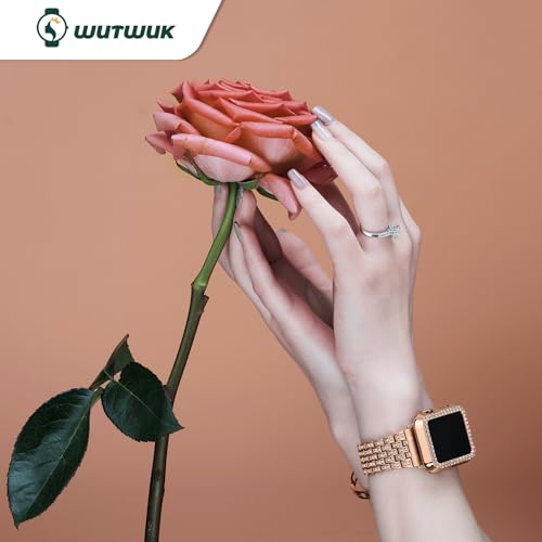 wutwuk Compatible Bling Apple Watch Straps 42mm(Series 11/10) with Bling Case - Image 4