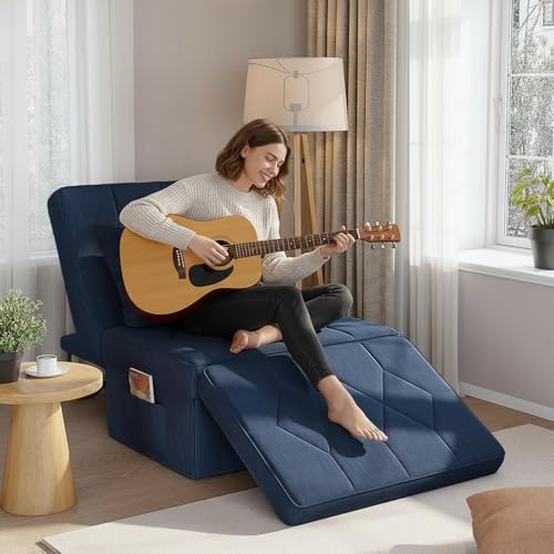 DSNAPE Convertible Sofa Bed with 5-Level Adjustable Backrest, 74