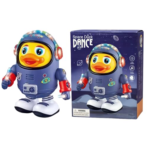 Haman Dancing Duck Dancing Duck Robot Toy with Music & LED Lights Interactive Dancing Duck Toy for Kids Encouraging Creative Play Hand-Eye Coordination Children Early Educational Sensory Toys