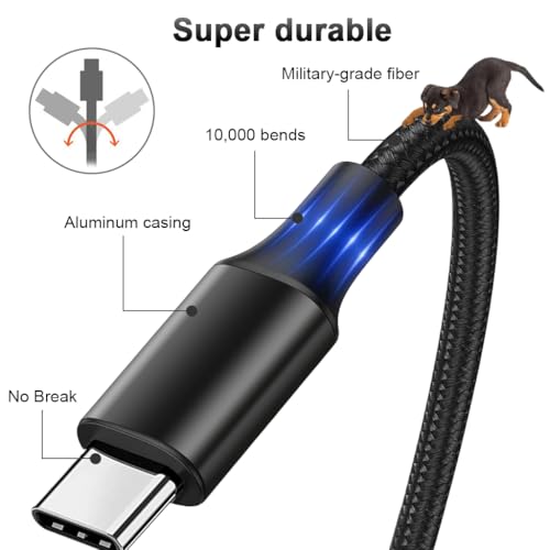 Image of Verilux 4 in 1 Type C Cable Fast Charging for iPhone & Android 3.9FT, C Type Charger Cable with Dual Type C Connectors, USB to Lighting Cable, USB to Micro A Cable, Support Simultaneously Charging