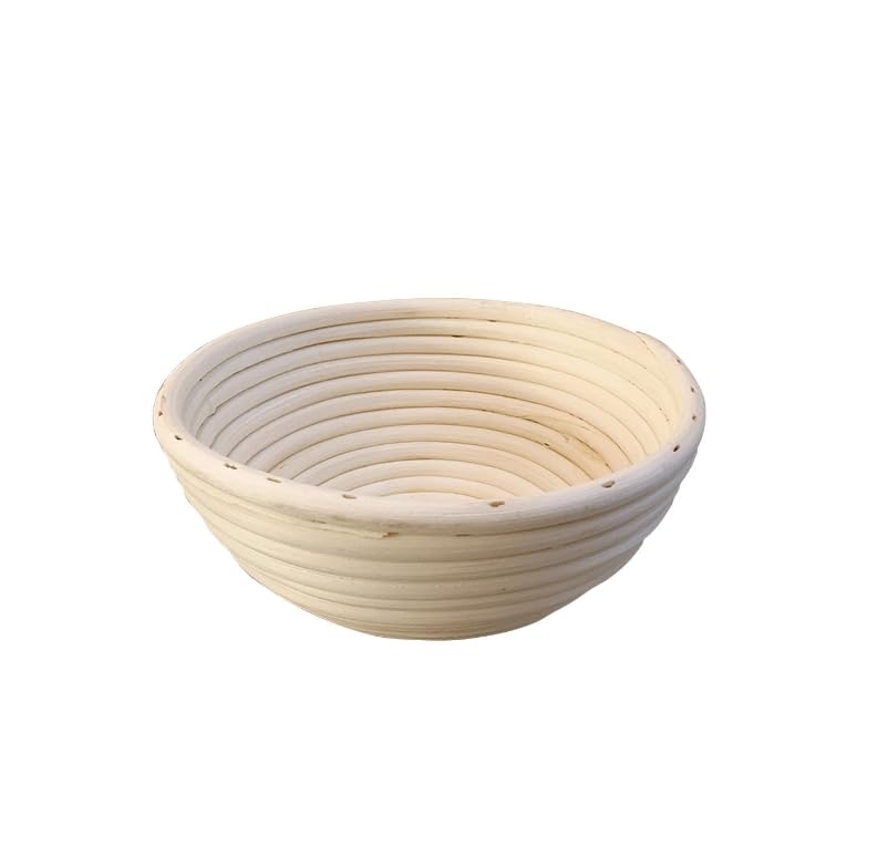 Luminexia Cestino da lievitazione,Rattan Naturale Cestino per Pane,Cestello per Pasta Madre in Rattan Naturale per la panificazione,per panettieri Professionisti (con Rivestimento in Lino)