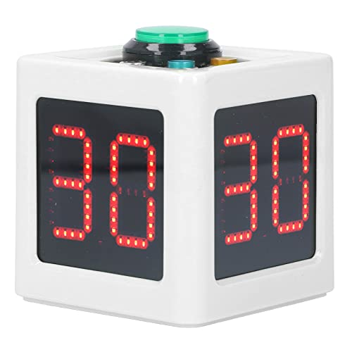 Multi Cube Timer Rotating Timer, Smart Study Countdown Timer, Magnetic Countdown Timer 4 Sided Digital Shot Countdown Stopwatch for Poker, Fitness, Gaming (White)