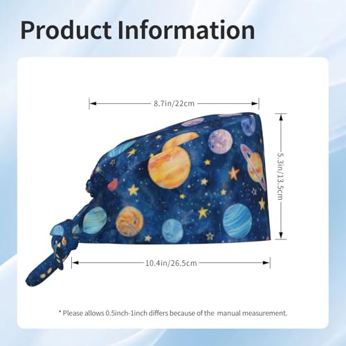 Image of Adjustable Working Cap Breathable Unisex Women Men Elastic Bandage Tie Back Hats Scrub Nursing Doctor Surgeon Cap