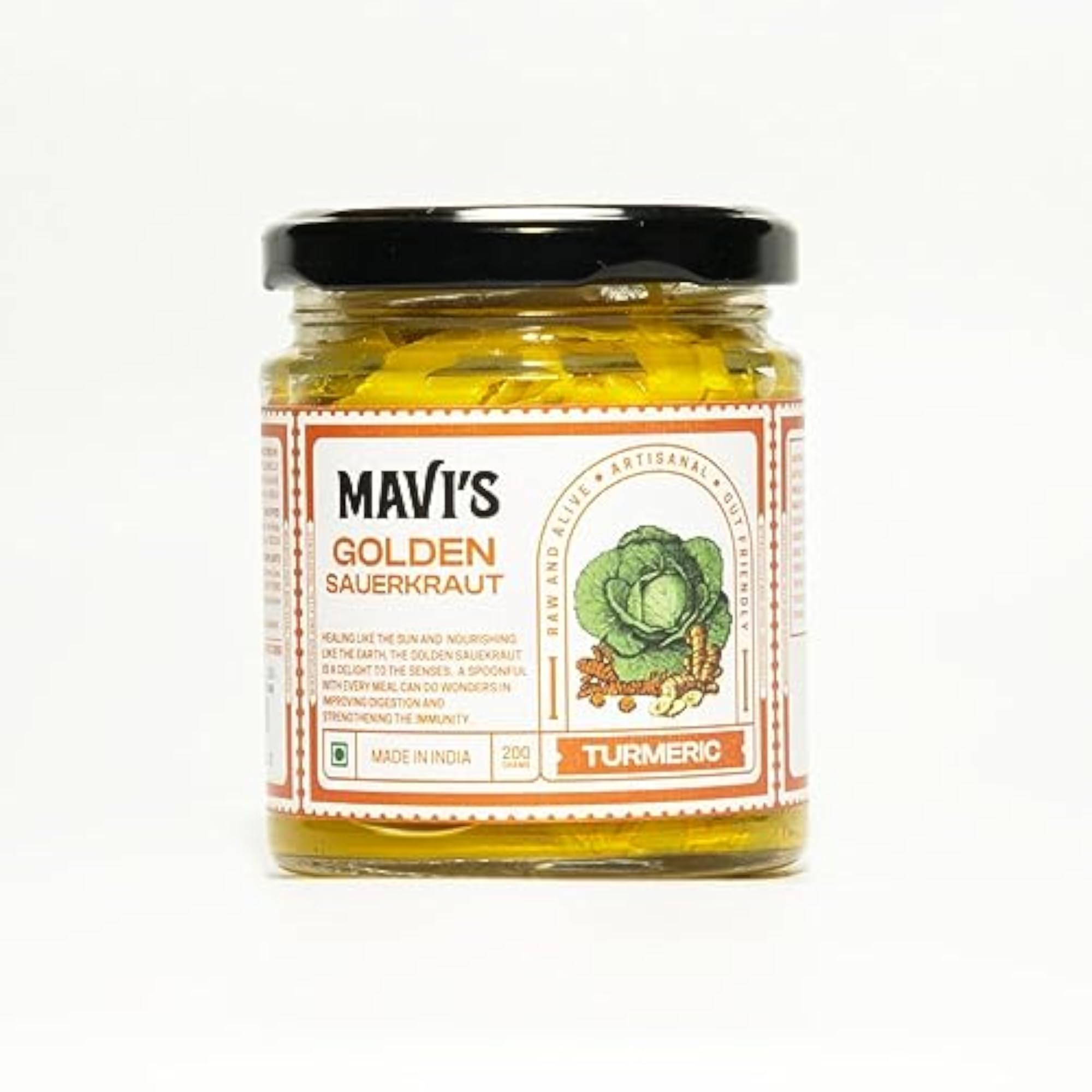 MAVI's Sauerkraut Combo Pack of 2, Classic and Golden, 200g Each