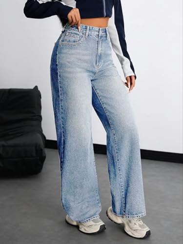Image of Nifty Women's Denim Stretchable High Waist Baggy Jeans for Women