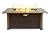 SereneLife Outdoor Propane Gas Fire Pit Table – 50,000 BTU Auto-Ignition Firepit with Glass Wind Guard, Black Tempered Glass Top & Clear Glass Rocks for Garden, Patio, or Backyard