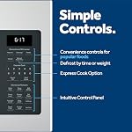 GE JNM3184RPSS 1.8 Cu. Ft. Over-the-Range Microwave Oven with Recirculating Venting, 12.8 in, Stainless Steel