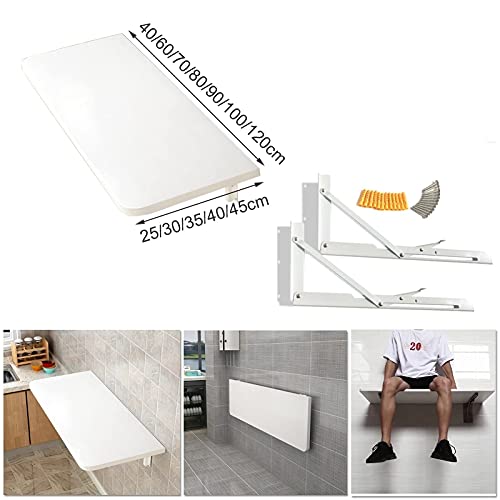 Table de bar de cuisine blanche LUNEZY pliable pour libérer l'espace au sol - 3