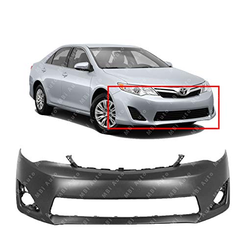 MBI AUTO - Primered Front Bumper Cover Fascia for 2012 2013 2014 Toyota Camry & Camry Hybrid 12 13 14 TO1000378