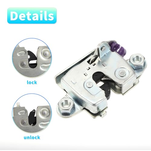 Image of X AUTOHAUX Replacement Rear Left Driver Side Liftgate Door Lock Actuator for Toyota Tundra 2000-2006 Tailgate Latch Assembly No.657900C010 Silver Tone, 13.5x7.8x5.6cm