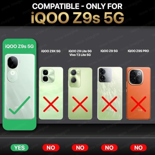 Image of WOW IMAGINE Shock Proof Back Case Mobile Cover for iQOO Z9s 5G | Vivo V40e 5G | Back Cover Case (Tough Armor | Hybrid PC + TPU | Ring Holder & in-Built Kickstand | Black)